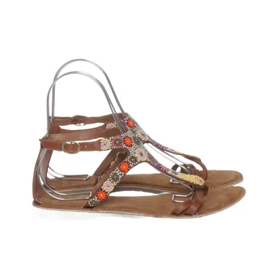 Sandales (Marron, Multicolore) de Manfield Cuir
