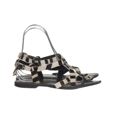 Sandals (Black, White) from BDK Leather