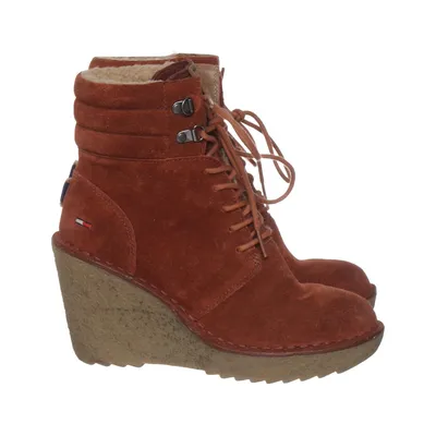 Laced boots (Red) from Tommy Hilfiger Denim Leather