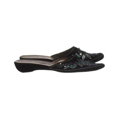 Mules (Black, Multicolored) from Laura Berg Leather