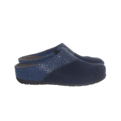 Slippers (Blauw) van Rohde Leer, Wol