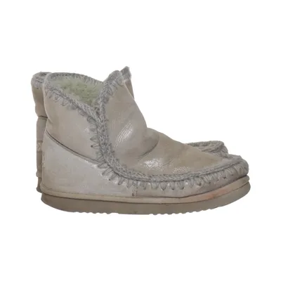 Ankle boots (Gray) from Mou Leather