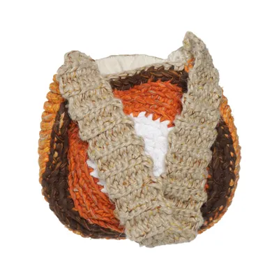 Handbag (Orange, Brown, White)