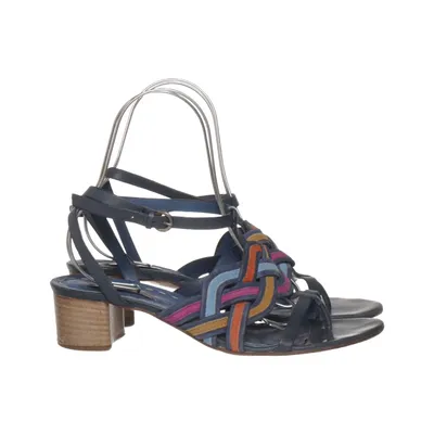 High heel sandals (Blue, Multicolored) from Progetto Leather
