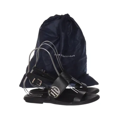 Sandalen (Zwart) van Tommy Hilfiger Leer