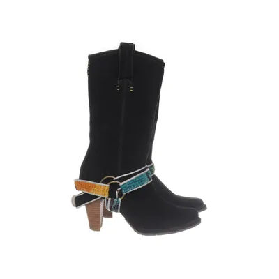 Boots (Black, Multicolored) Suede