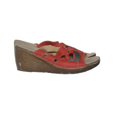 Chaussure compensées (Rouge) de Inblu Cuir