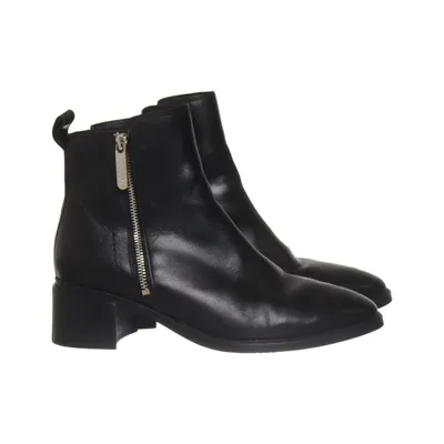 Stövletter (Zip Leather Mid Heel Boot) från Tommy Hilfiger Skinn
