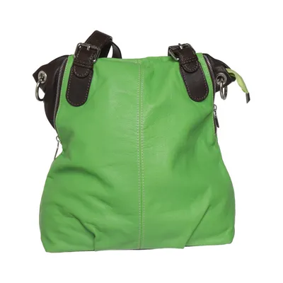 Sac à bandoulière (Vert, Marron) de Moretti Cuir