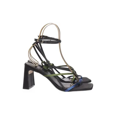 High heel sandals (Black, Multicolored) from Feners