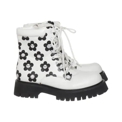 Bottes à lacets (Blanc, Noir) de Koi Footwear