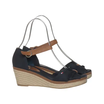 Wedges (Blue, Brown) from Tommy Hilfiger Leather
