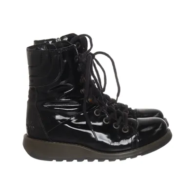 Laced boots (Black) from Fly London Leather