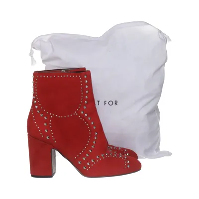 Heeled boots (Red) from What For Leather