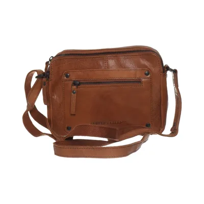 Shoulder-bag (Brown) from Spikes & Sparrow Cotton, Leather, Polyester