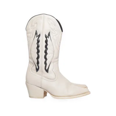 Bottes de cow-boy (Blanc cassé) de Bronx