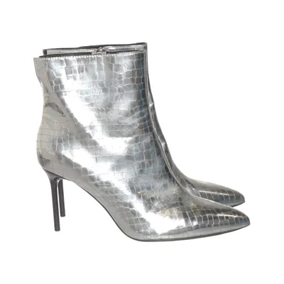 Heeled boots (Silver) from Bershka