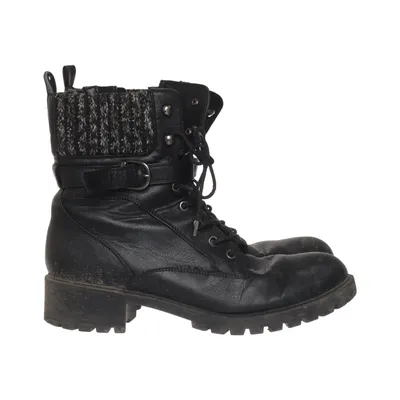 Laced boots (Black) from Landrover Polyester