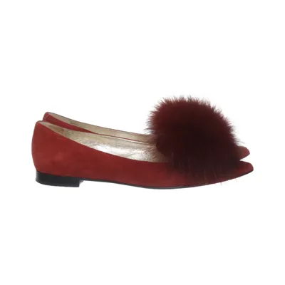 Ballet flats (Red) from Caiman Fur, Leather