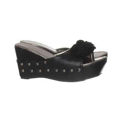 Chaussure compensées (Noir, Argent) de Krasceva