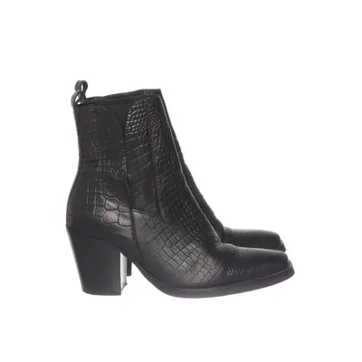 Laarzen met hak (Zwart) van Topshop Leer