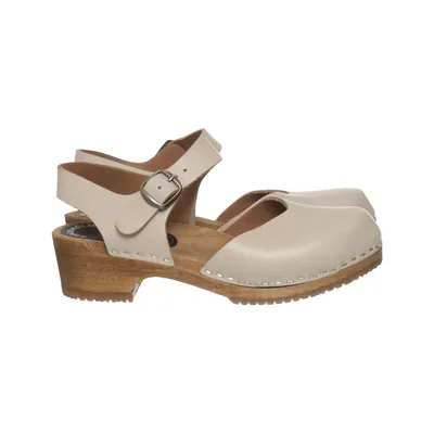 Träskor (Beige) från Stockholm Clogs Skinn