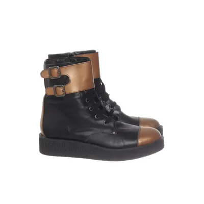 Laced boots (Black, Gold) from Anaki