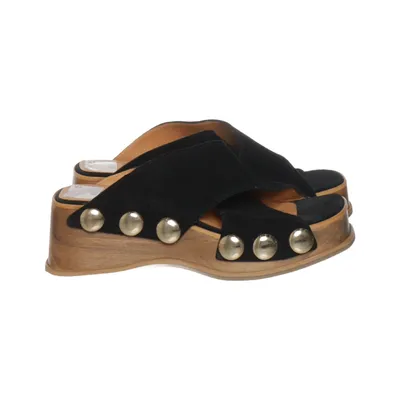 Clogs (Black) from Ganni Leather