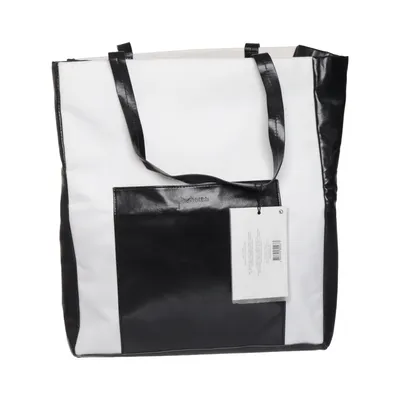 Handväska (Svart, Vit) från Calvin Klein Polyester, Polyuretan