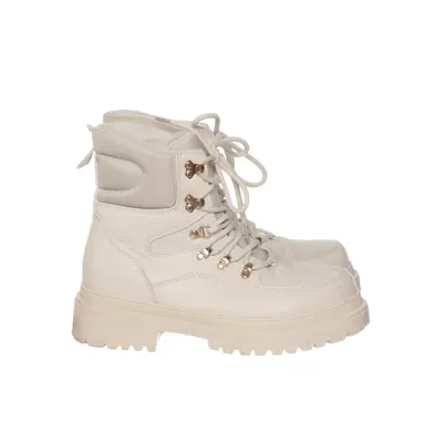 Laced boots (Beige) from Lucky Shoes