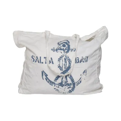 Canvas bag (White, Blue) from Saltabad Cotton
