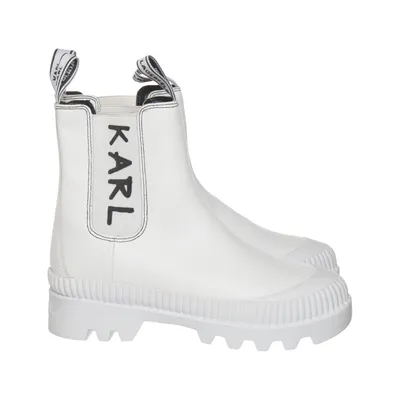 Chelsea boots (Wit) van Karl Lagerfeld Leer