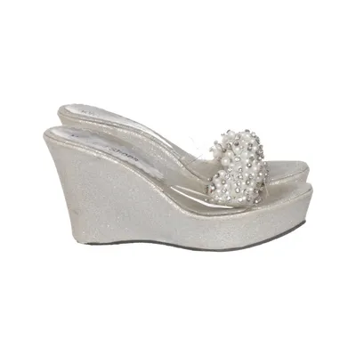Wedges (Silver, White) from Eden Shoes