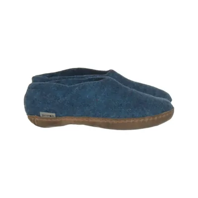 Slippers (Blue) from Glerups Leather, Wool