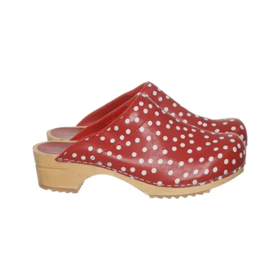 Sabots (Rouge, Blanc) de Sanita Cuir