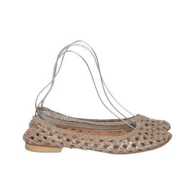 Ballet flats (Brown, Silver) from XYXYX Leather