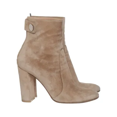 Bottes à talons (Beige) de Gianvito Rossi Cuir