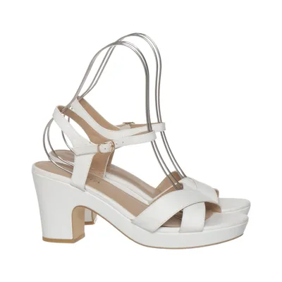 High heel sandals (White) from Savita