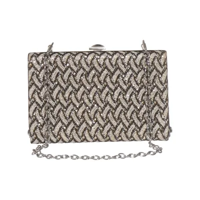 Clutch bag (Beige, Black) from Polaris