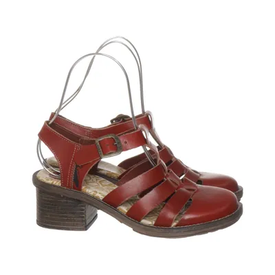 Sandales à talons hauts (Rouge) de Fly London Cuir