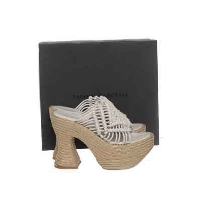 Mules (Beige) from Paloma Barceló Leather