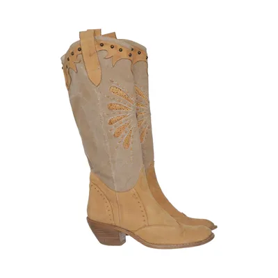 Bottes de cow-boy (Beige, Marron) de Vera Gomma