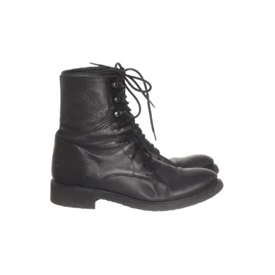 Laced boots (Black) from Kauf Dich Glücklich Leather