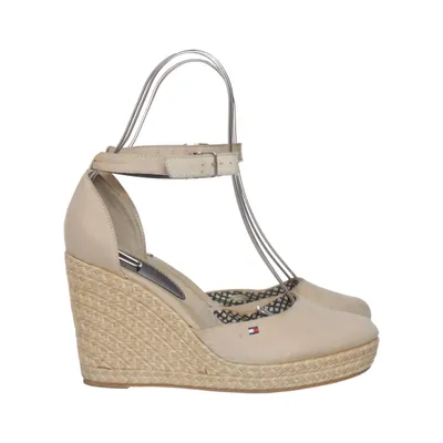 Sleehakken (Beige) van Tommy Hilfiger Leer