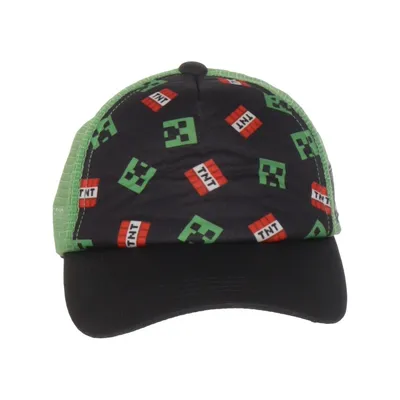 Truckerkeps (Svart, Grön, Flerfärgad) från Minecraft Polyester