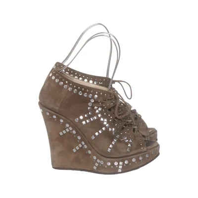 Chaussure compensées (Marron) de Jimmy Choo Daim