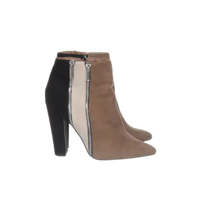 Bottes à talons (Beige, Noir) de JustFab Daim