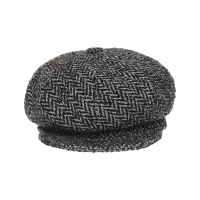 Newsboy hat (Grå, Sort) Akryl, Polyester