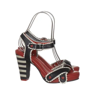 Sandales à talons hauts (Noir, Rouge, Blanc) de Lola Ramona Cuir