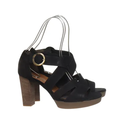 High heel sandals (Black) from Paul Green Leather